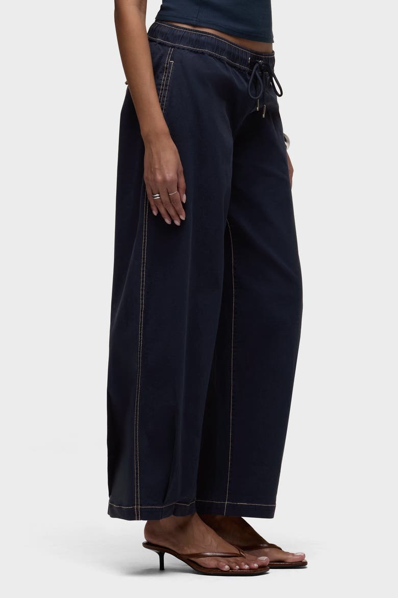 Drawstring Barrel Pant, Alternate, color, NAVY BLAZER