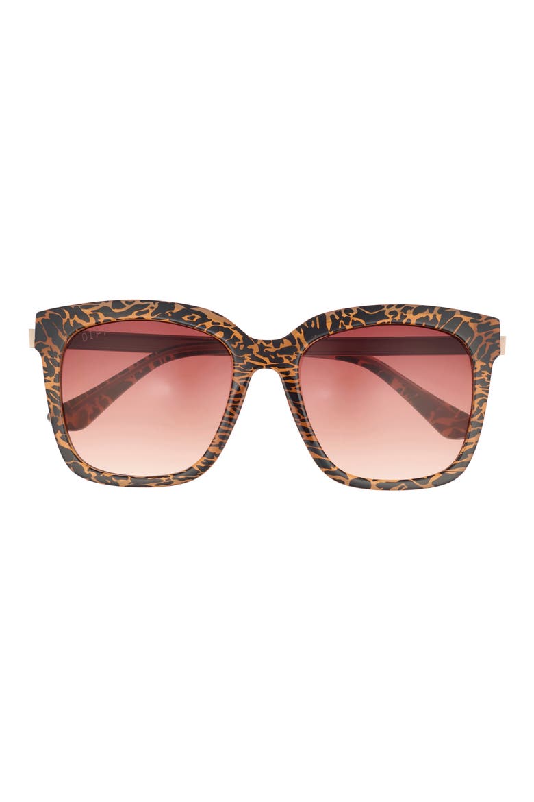 Hailey Square Sunglasses, Main, color, JUNGLE/ BROWN GRADIENT