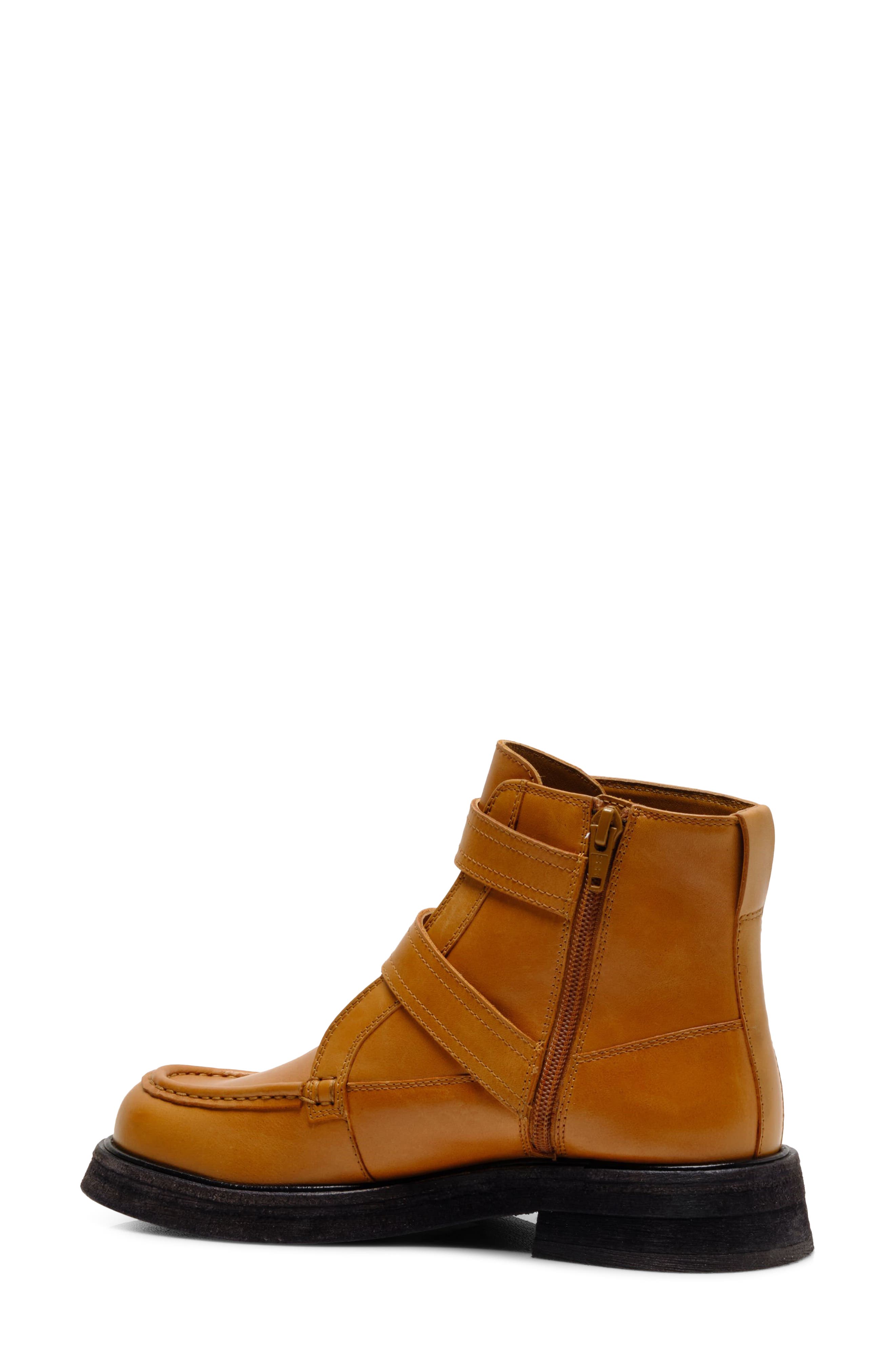 Isla Zip Moto Boot, Alternate, color, CARAMEL CAFE