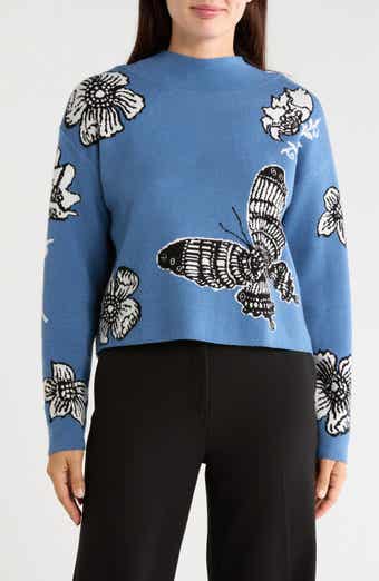 Mock Neck Jacquard Sweater