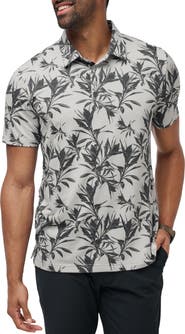 TravisMathew Featherweight Coast Leaf Print Piqué Polo