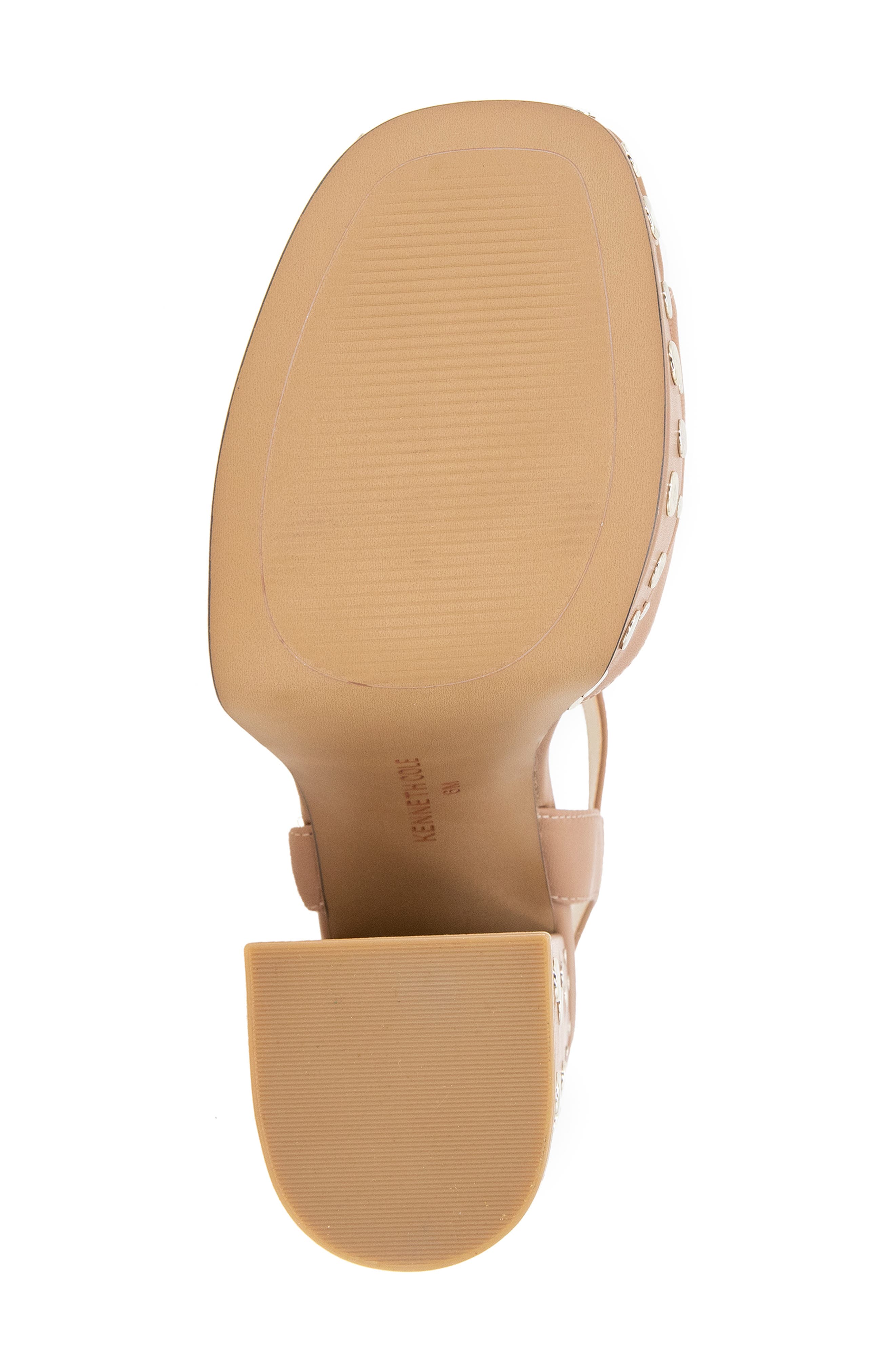 Kenneth Cole New York Dolly Stud Ankle Strap Platform Sandal, Alternate, color, Classic Tan Leather