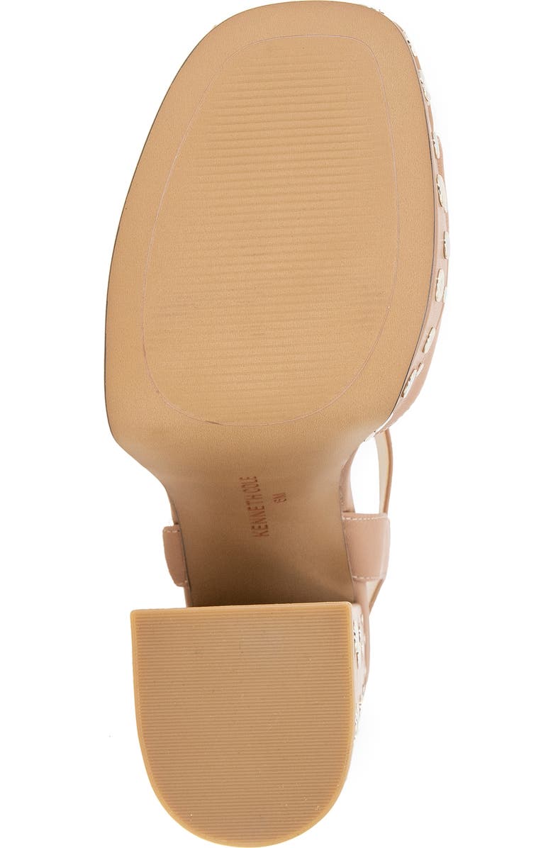 Kenneth Cole New York Dolly Stud Ankle Strap Platform Sandal, Alternate, color, Classic Tan Leather