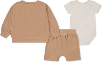 Essentials Sweatshirt, Shorts & Bodysuit Set