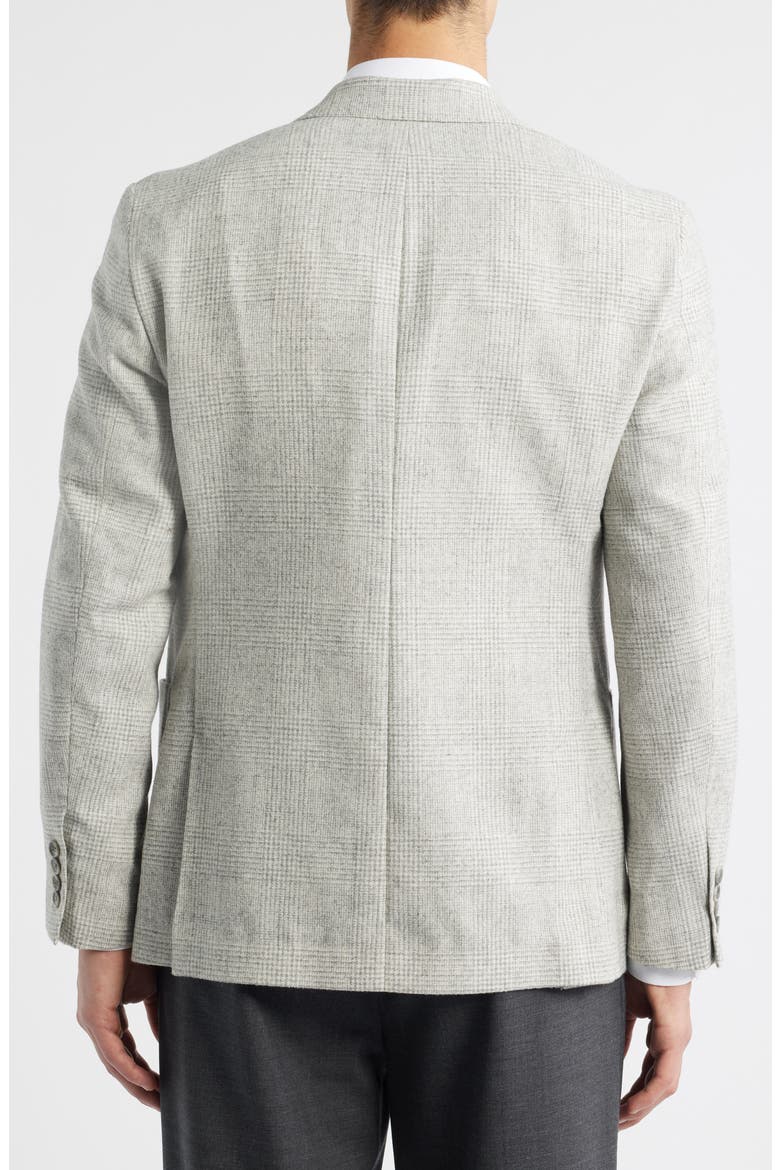 Icon Relaxed Fit Light Grey Glen Check Alpaca Blend Sport Coat, Alternate, color, CREAM/ GREY