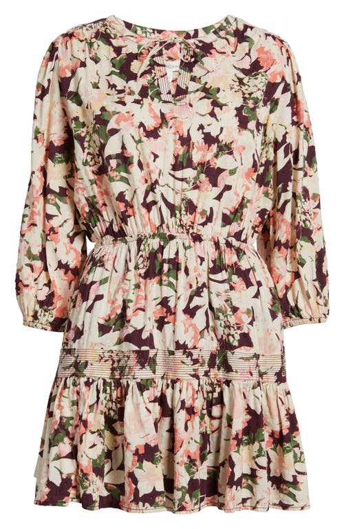 TREASURE & BOND TREASURE & BOND PRINT TIE NECK MINIDRESS 