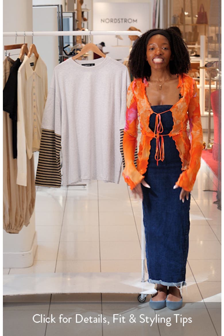 Bottega Layered Long Sleeve Cotton Tunic Top video