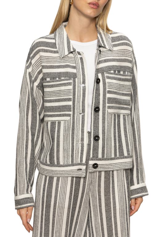Sanctuary Shoreside Jacket In Atlantic Stripe In Gray