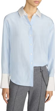 FRAME The Standard Stripe Silk Shirt