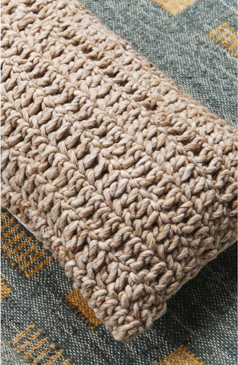 Studio Variously Cider Textured Neutral Brown Large Lumbar Pillow, Alternate, color, 