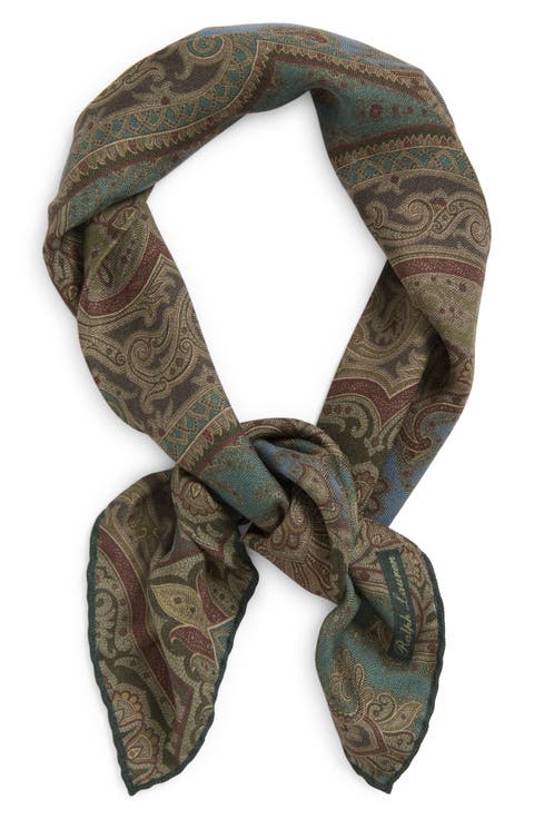 Jardin Paisley Cashmere 
Silk Neckerchief