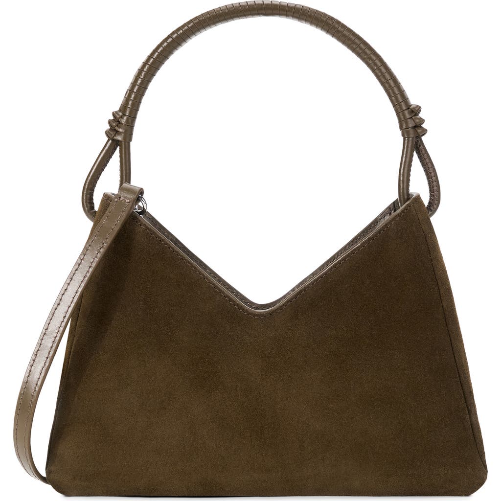 Staud Valerie Suede Shoulder Bag In Brown