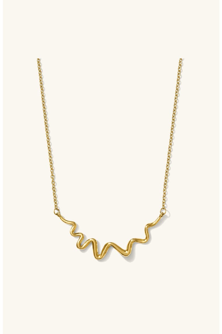 Contour Charm Necklace, Main, color, Gold