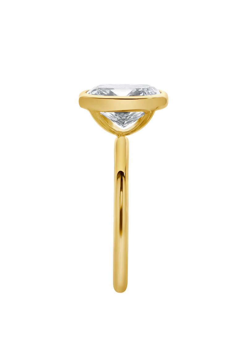 Novae 3CT Cushion Cut Bezel Lab Diamond Engagement Ring 14K Gold, Alternate, color, 14K Yellow Gold