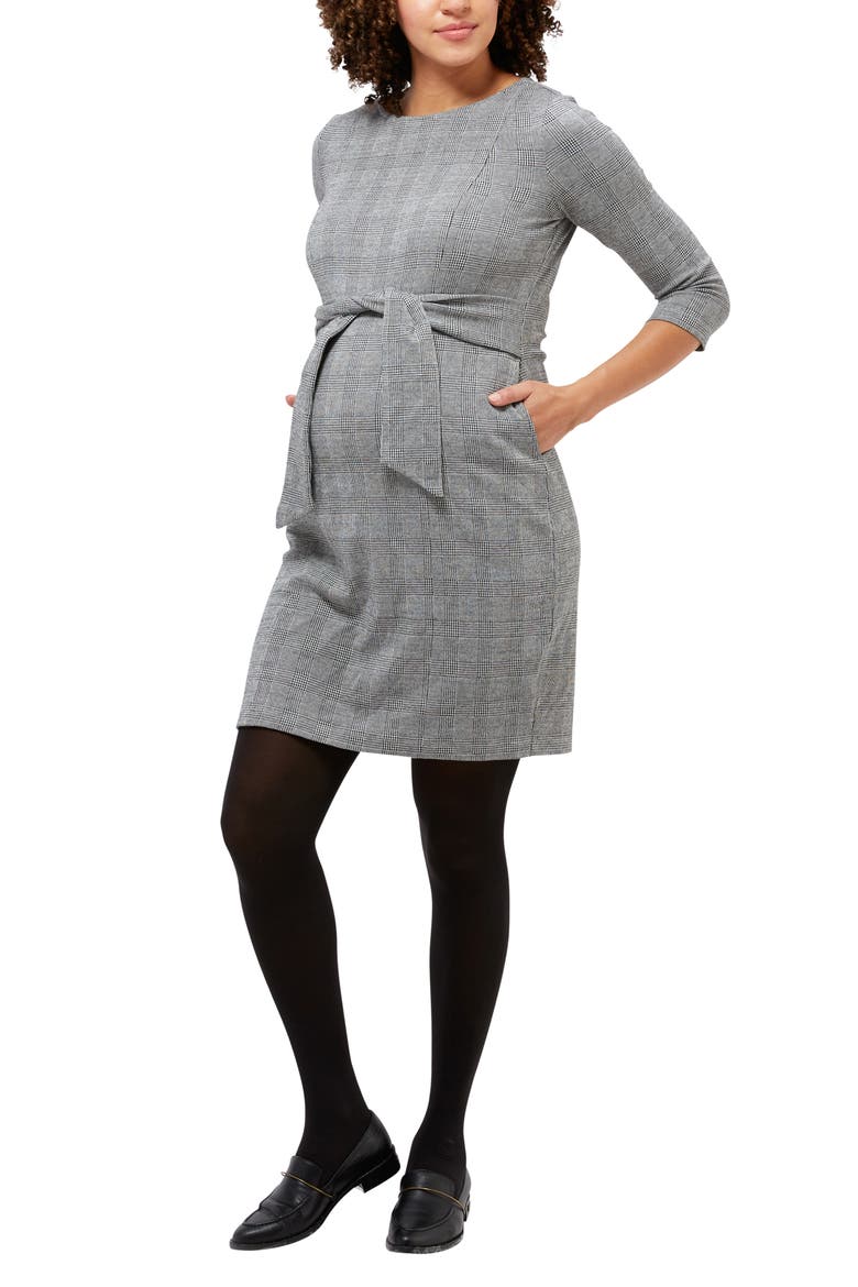 Frances Long Sleeve Maternity/Nursing Dress, Main, color, PLAID