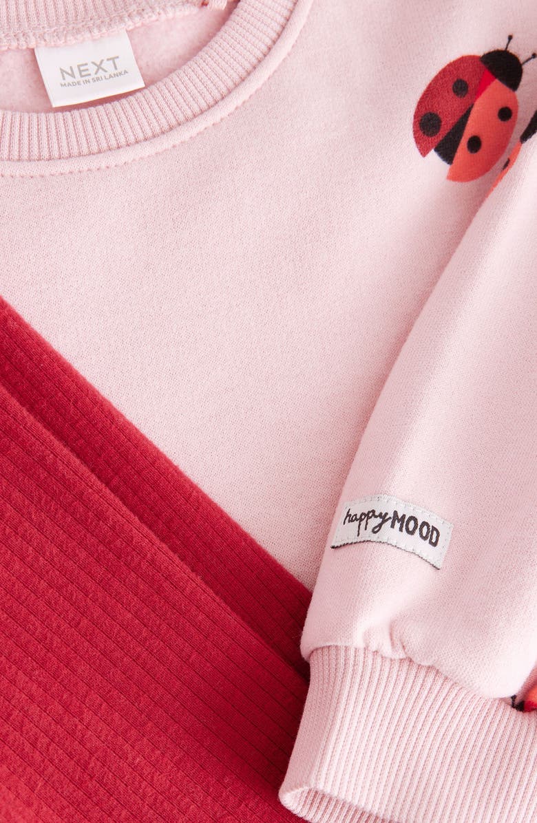 NEXT Kids
Ladybug Print Sweatshirt
Rib Leggings Set, Alternate, color, Pink