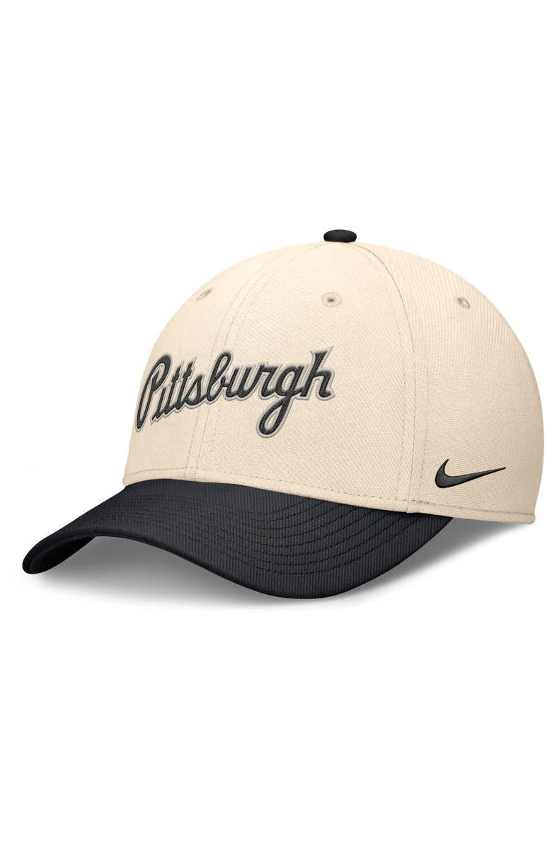 Nike Men's Nike Natural/Black Pittsburgh Pirates Statement Rise Performance Flex Hat, Main, color, Natural