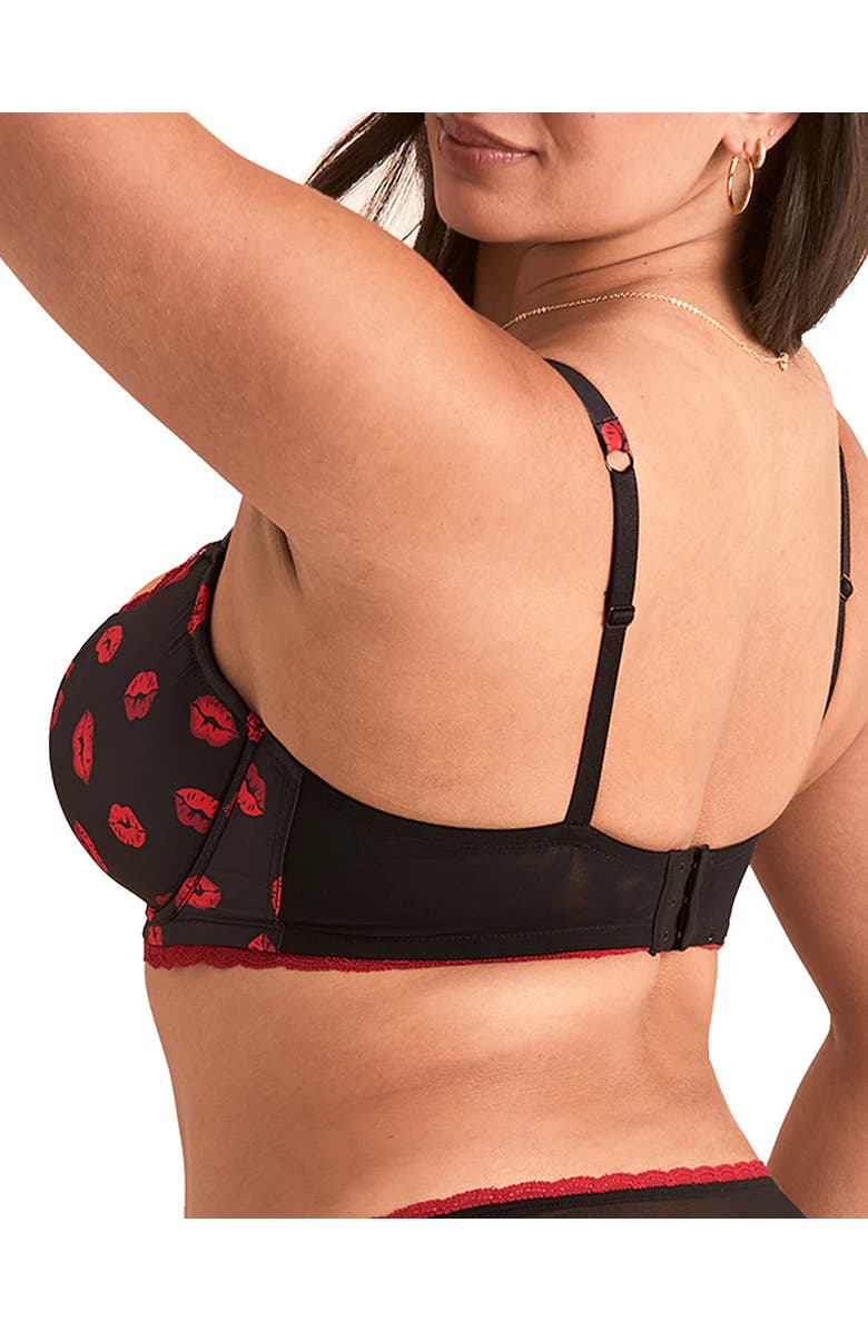 Adore Me Elsie Contour Balconette Bra, Alternate, color, Novelty Black