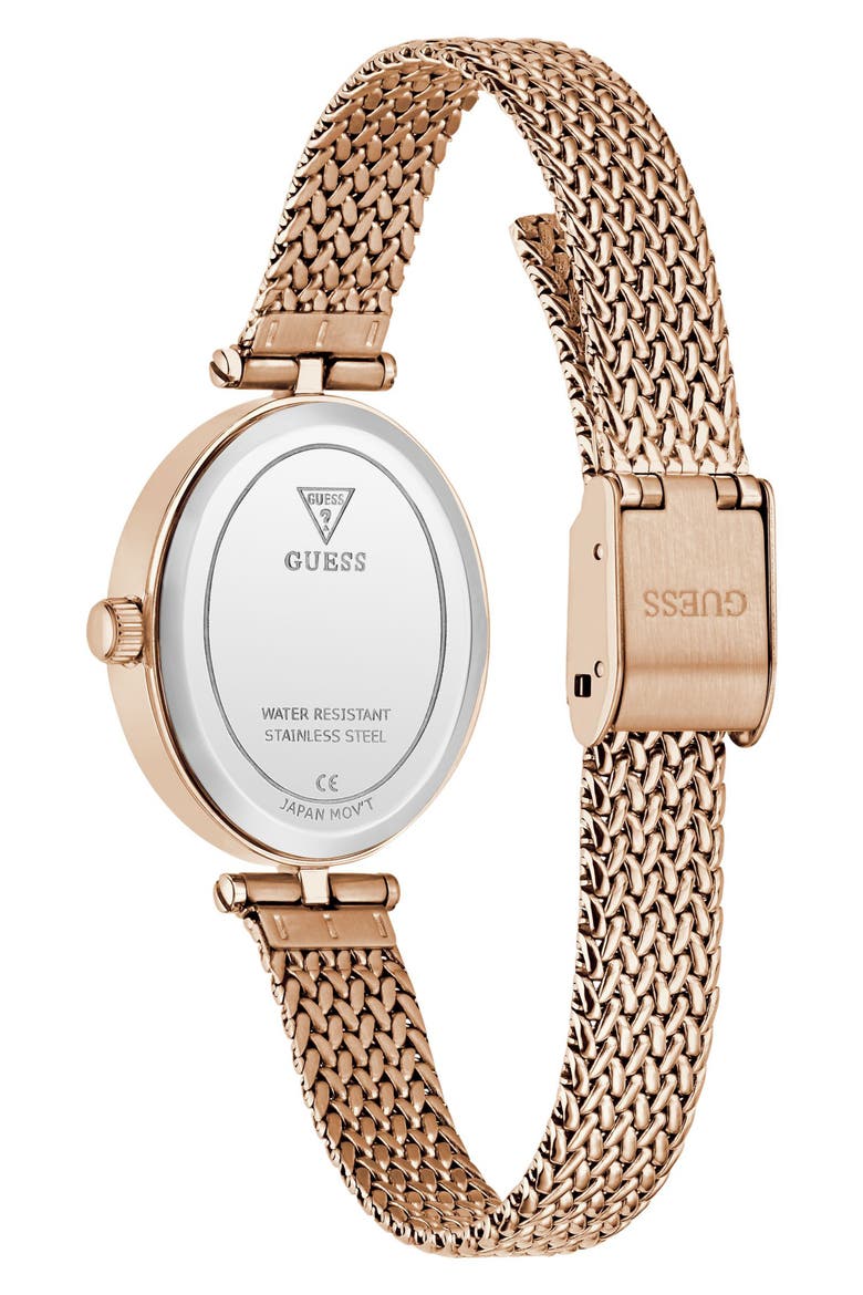 Ruby Oval Mesh Strap Watch, 24mm, Alternate, color, ROSE GOLD TONE
