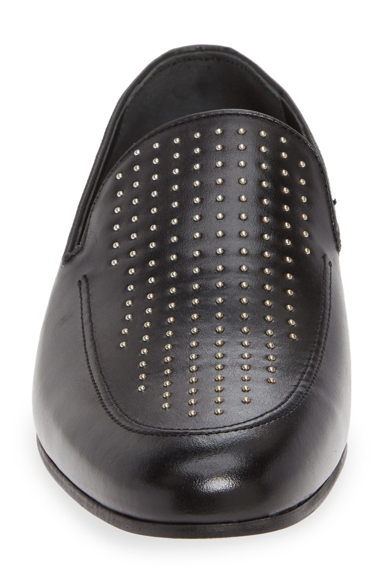 Palermo Stud Venetian Loafer, Alternate, color, BLACK