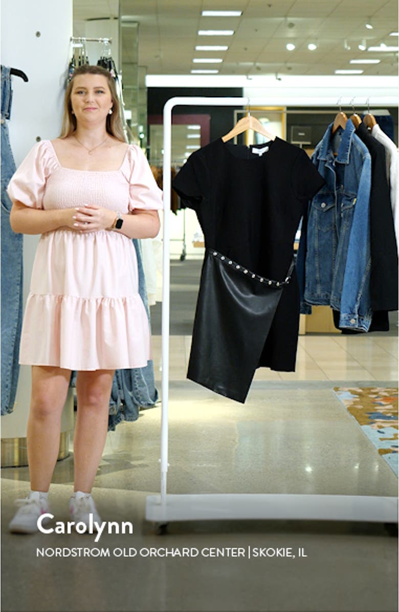 Liana Mixed Media Minidress, sales video thumbnail