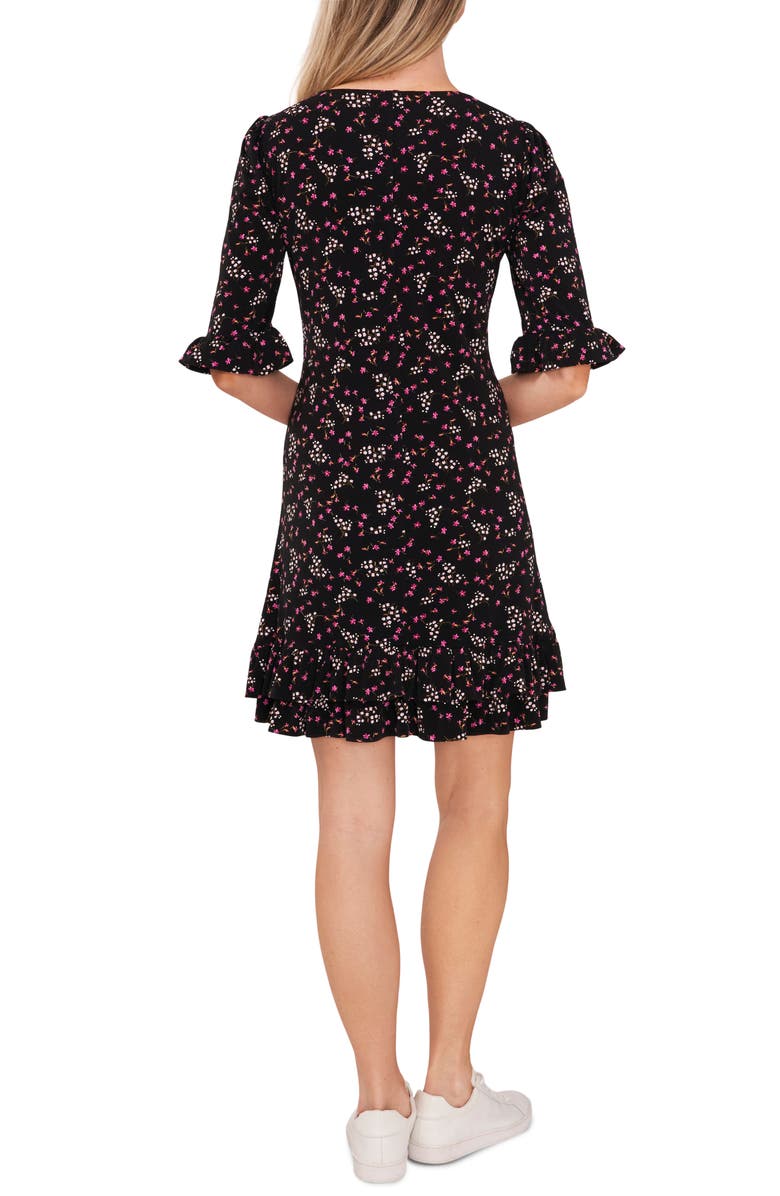 CeCe Ruffle Elbow Sleeve A-Line Dress, Alternate, color, 