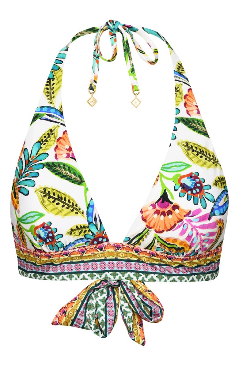 Sunshine 79 Jungle Halter Bikini Top, Alternate, color, 