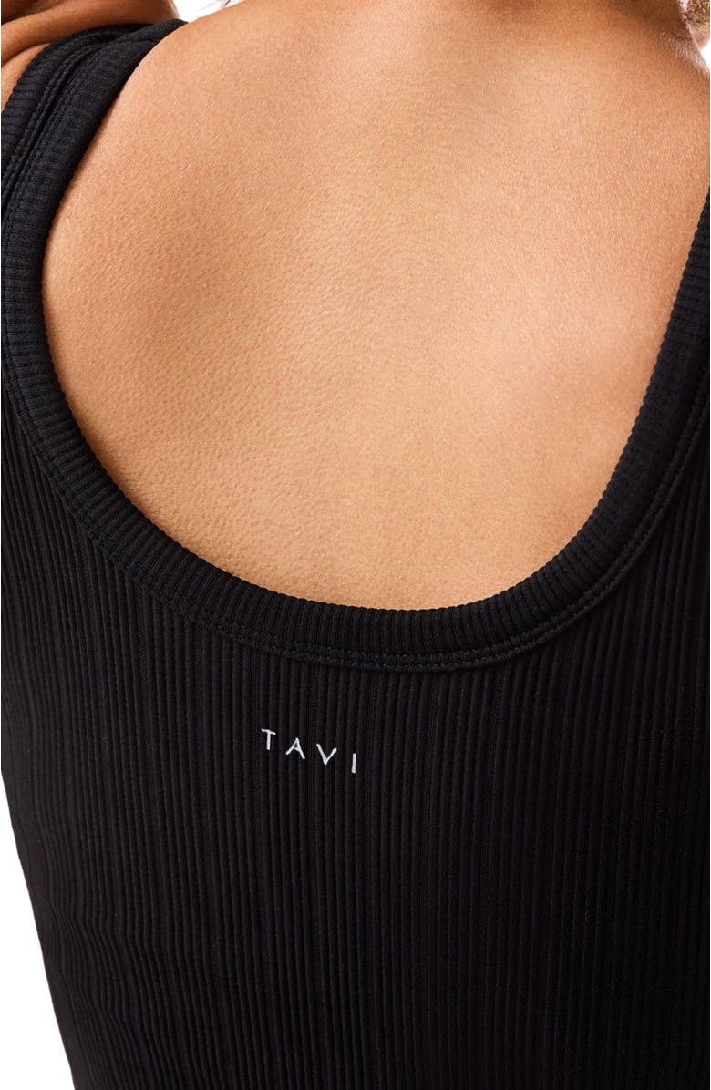 Tavi Seamless Vibe Rib Bra, Alternate, color, Ebony