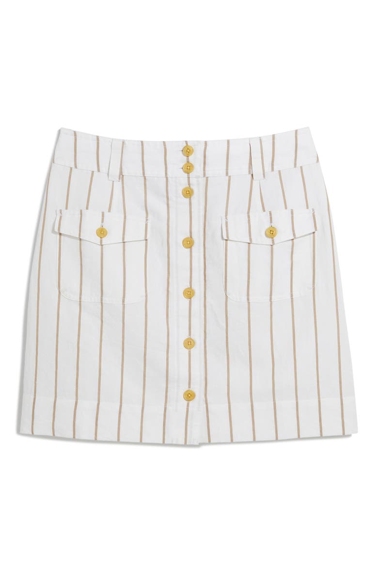 Stripe Cargo Pocket Miniskirt, Main, color, S STRIPE -WHITE/ CAPP