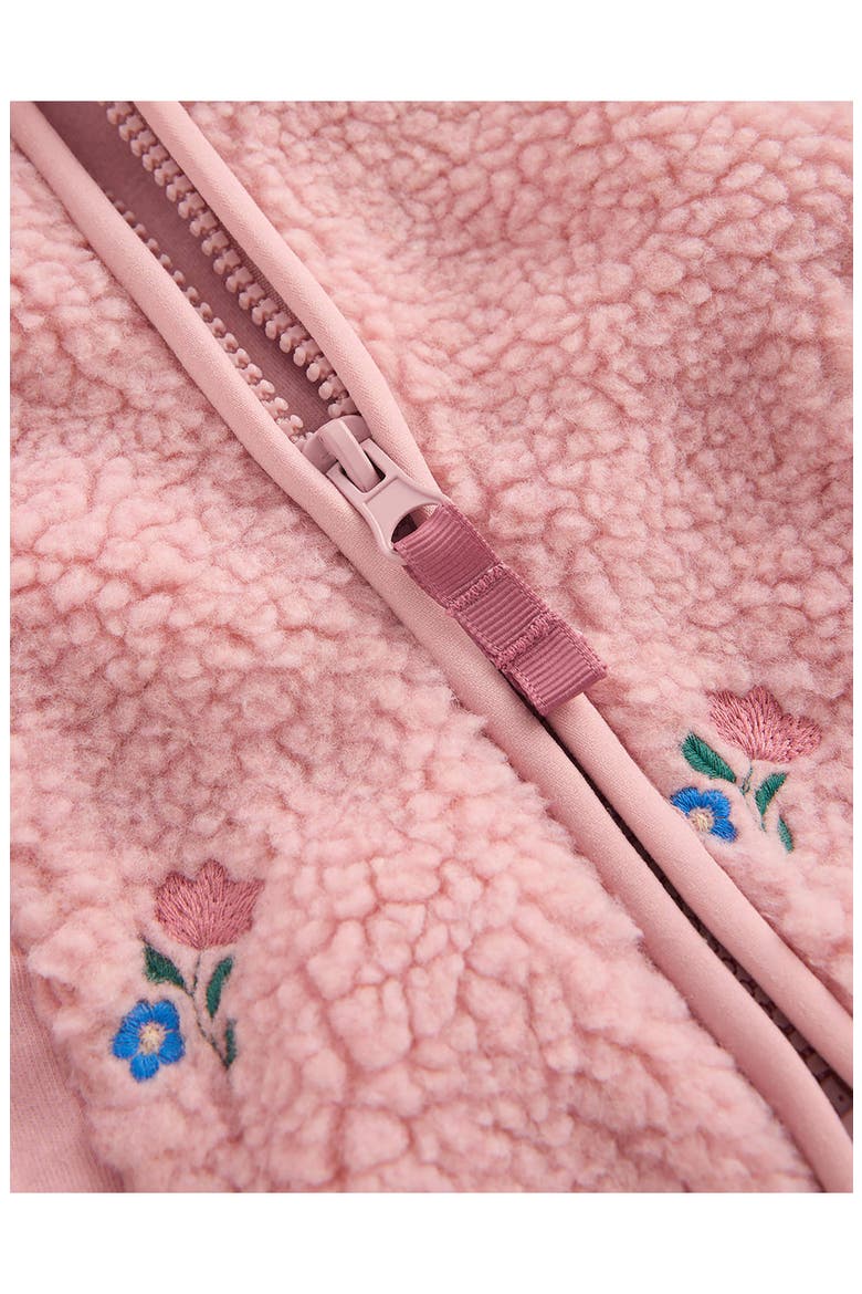 Kids' Embroidered High Pile Fleece Jacket, Alternate, color, PINK FLORAL