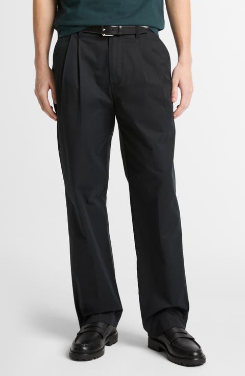 Louie Pleated Stretch Cotton Pants