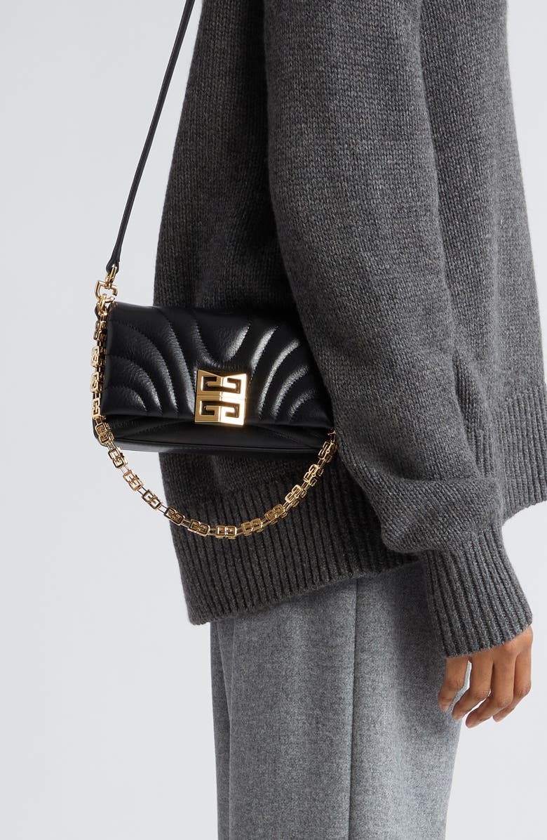 Givenchy Micro 4G Soft Quilted Metallic Leather Crossbody Bag, Alternate, color,