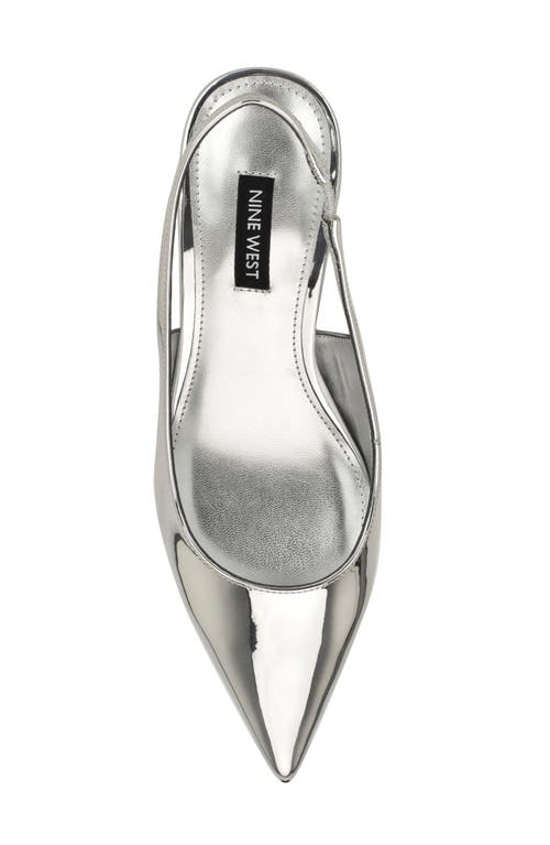 Nine West Hunny Slingback Pointed Toe Pump In Silver