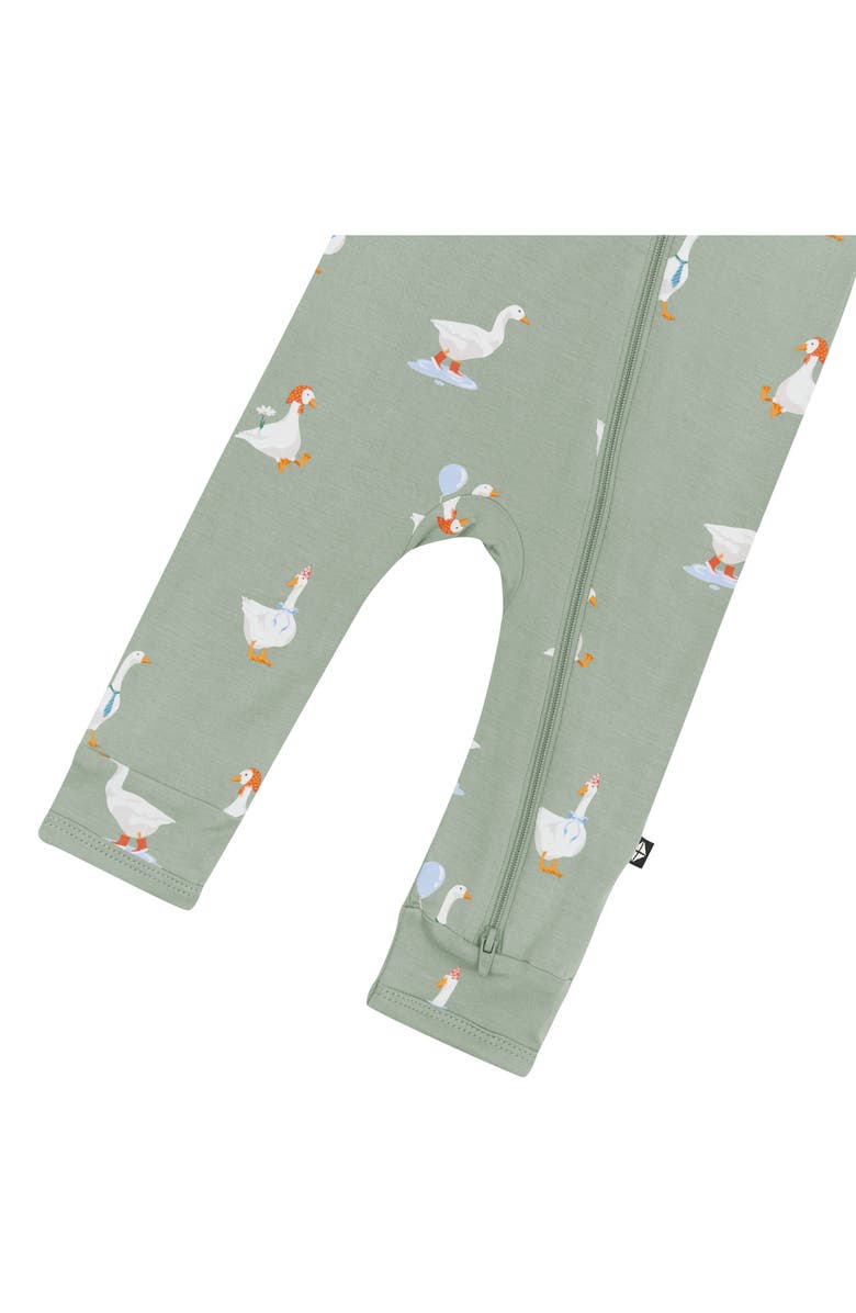 Kyte BABY Silly Goose Zip-Up Romper, Alternate, color, Silly Goose
