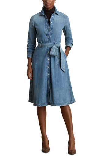 Lauren Ralph Lauren Belted Denim Shirtdress