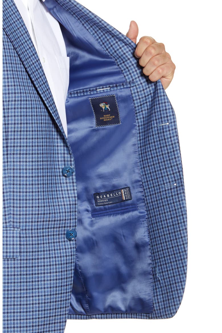 Classic Fit Check Wool Sport Coat, Alternate, color, NAVY/ BLUE