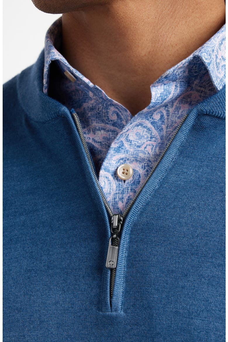 Skipper Merino Wool Blend Quarter Zip Sweater, Alternate, color, TIDAL BLUE
