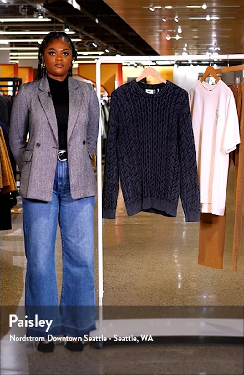 Faded Wash Cable Sweater, sales video thumbnail