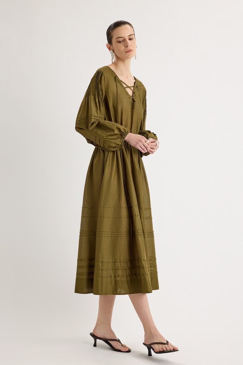 Leonora Dress, Alternate, color, Olive