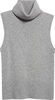 Veronica Beard Mazzy Sleeveless Cashmere Turtleneck Sweater