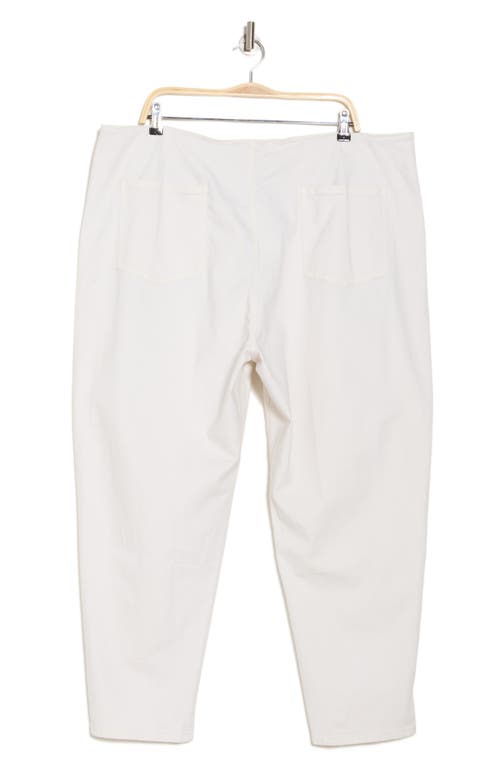 Eileen Fisher Pleated Tapered Ankle Pants In Undyed Natural