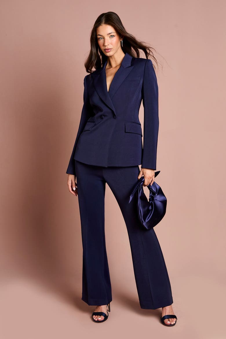 Double Breasted Blazer, Alternate, color, Navy