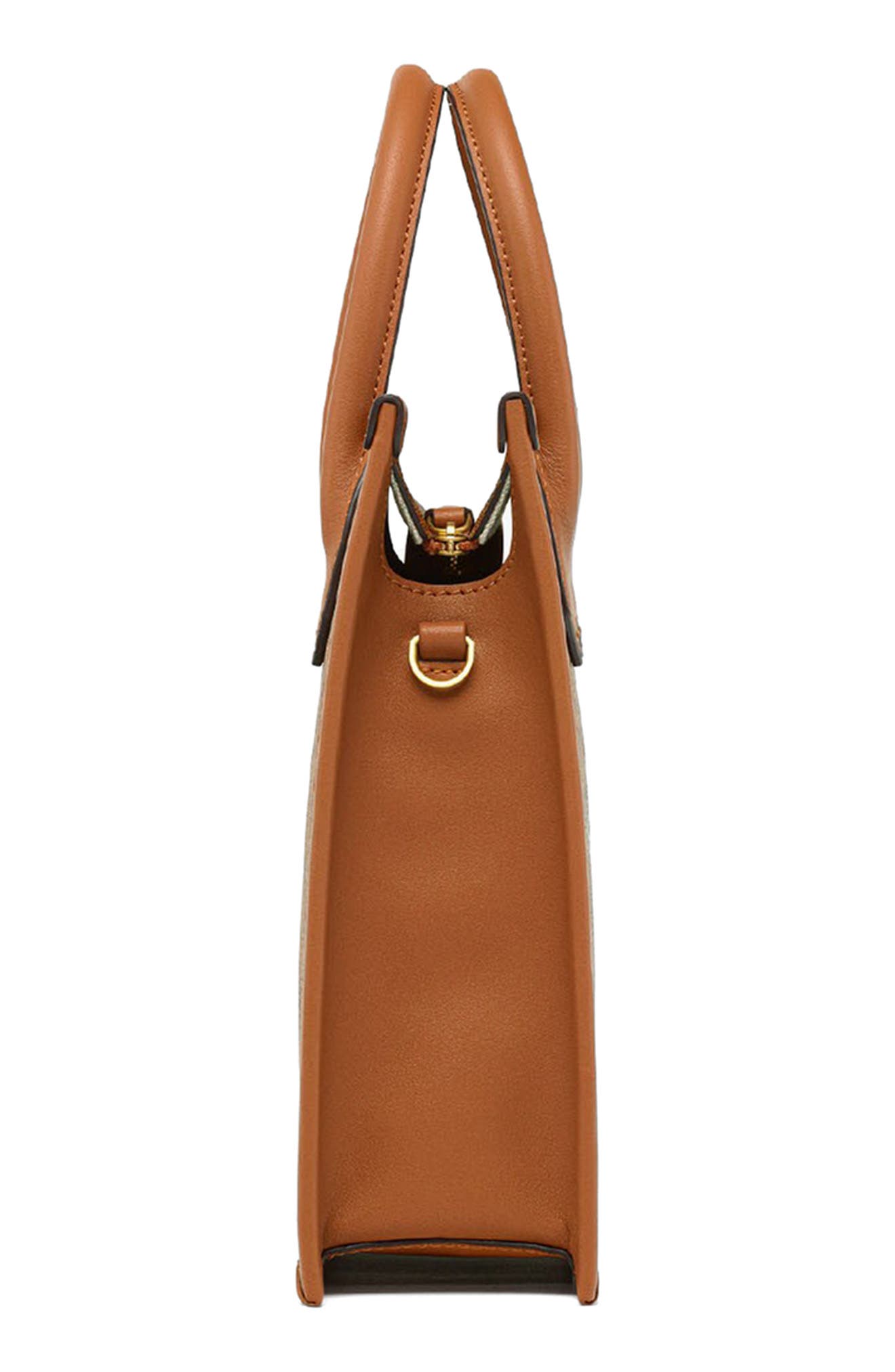 MCM Mini Himmel Lauretos Coated Canvas Crossbody Tote, Alternate, color, 