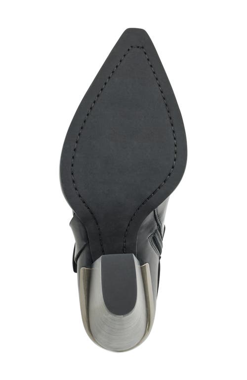 Dkny Tizz Block Western Ankle Boot In Black