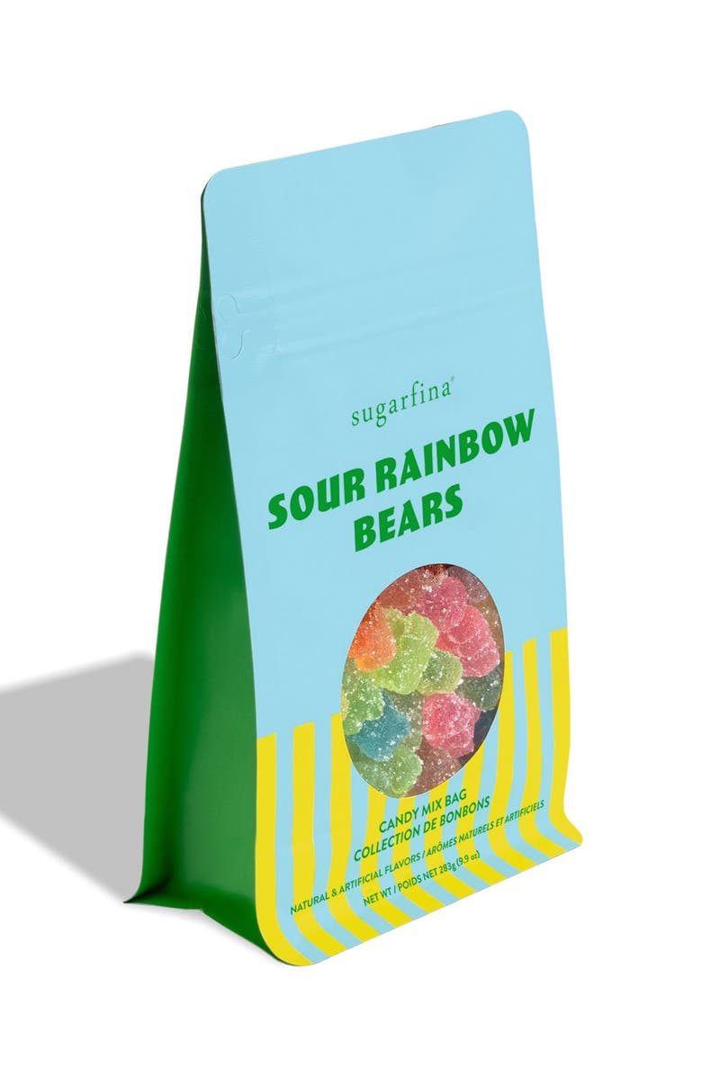 sugarfina Set of 2 Sour Rainbow Bears Gummy Candy, Alternate, color,