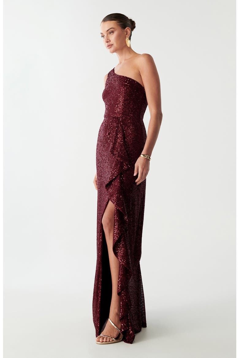 Catia Dress, Alternate, color, Burgundy Sequin