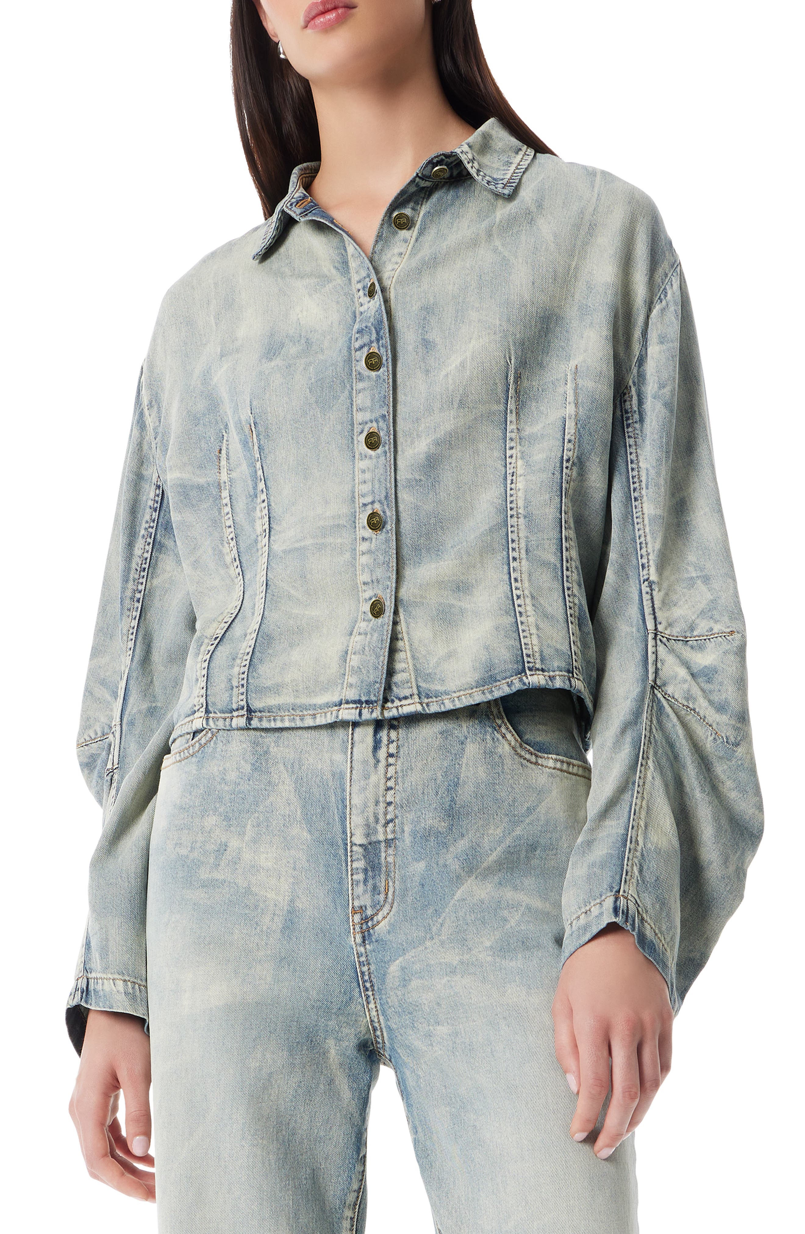 Robert Rodriguez Kelly Barrel Sleeve Denim Jacket