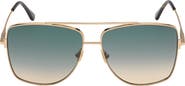 TOM FORD Tom Ford Reggie 61mm Gradient Aviator Sunglasses