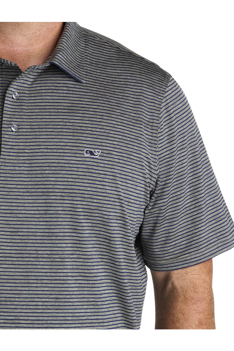 Big & Tall Striped Sankaty Performance Polo Shirt, Alternate, color, GRAY PINE DEEP BAY