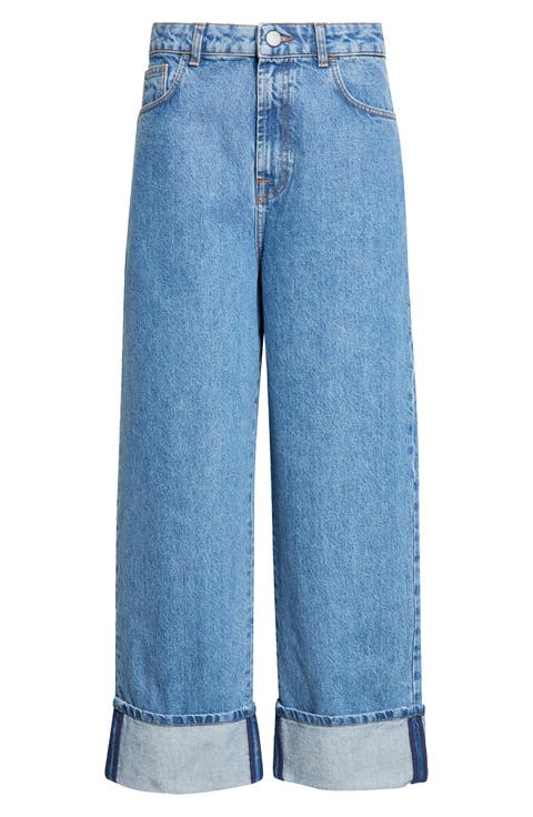 Rixt Turn-Up Baggy Jeans